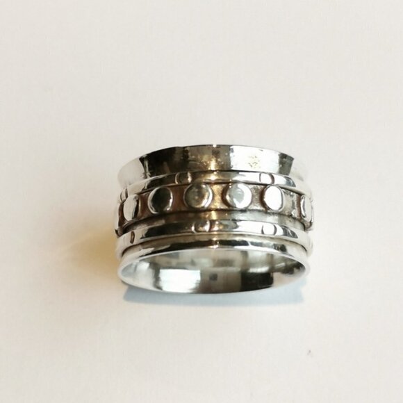 NEW Sterling Silver spinning spinner meditation ring size 7 - Picture 4 of 6